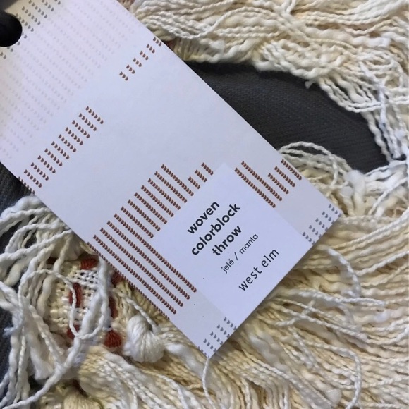 West Elm woven colorblock throw blanket - Picture 6 of 8